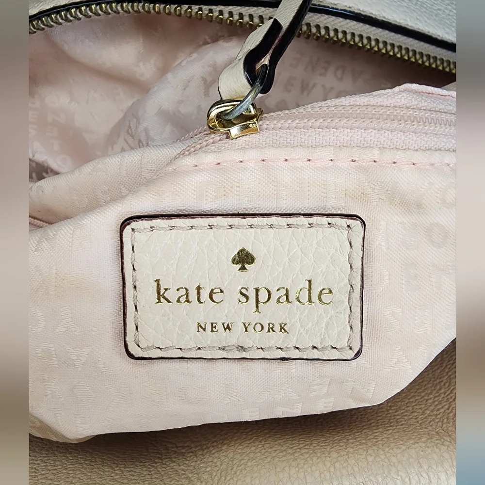 KATE SPADE Ashby place abbot satchel bag, cream/pale pink, crossbody/handbag